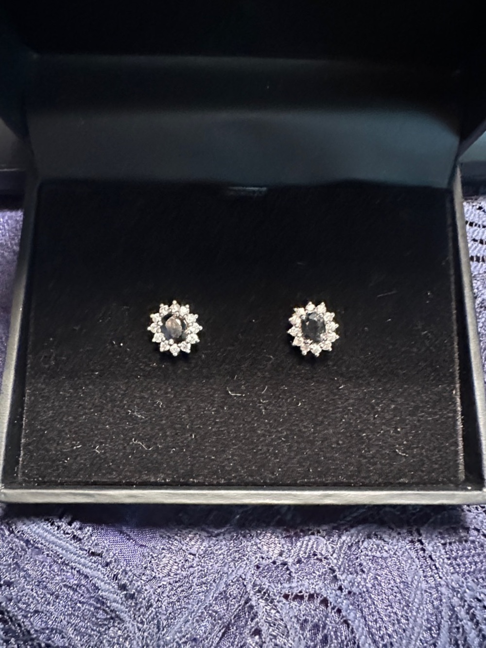 Sapphire stud earrings